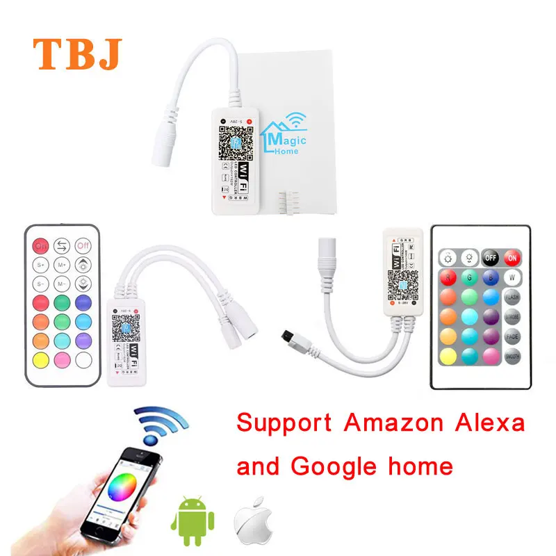DC5-28V MINI RGB RGBW LED WIFI Music Controller For Strip Light Compatible Amazon Alexa / Google Home IR RF Remote Controllable
DC5-28V MINI RGB RGBW LED WIFI Music Controller For Strip Light Compatible Amazon Alexa / Google Home IR RF Remote Controllable