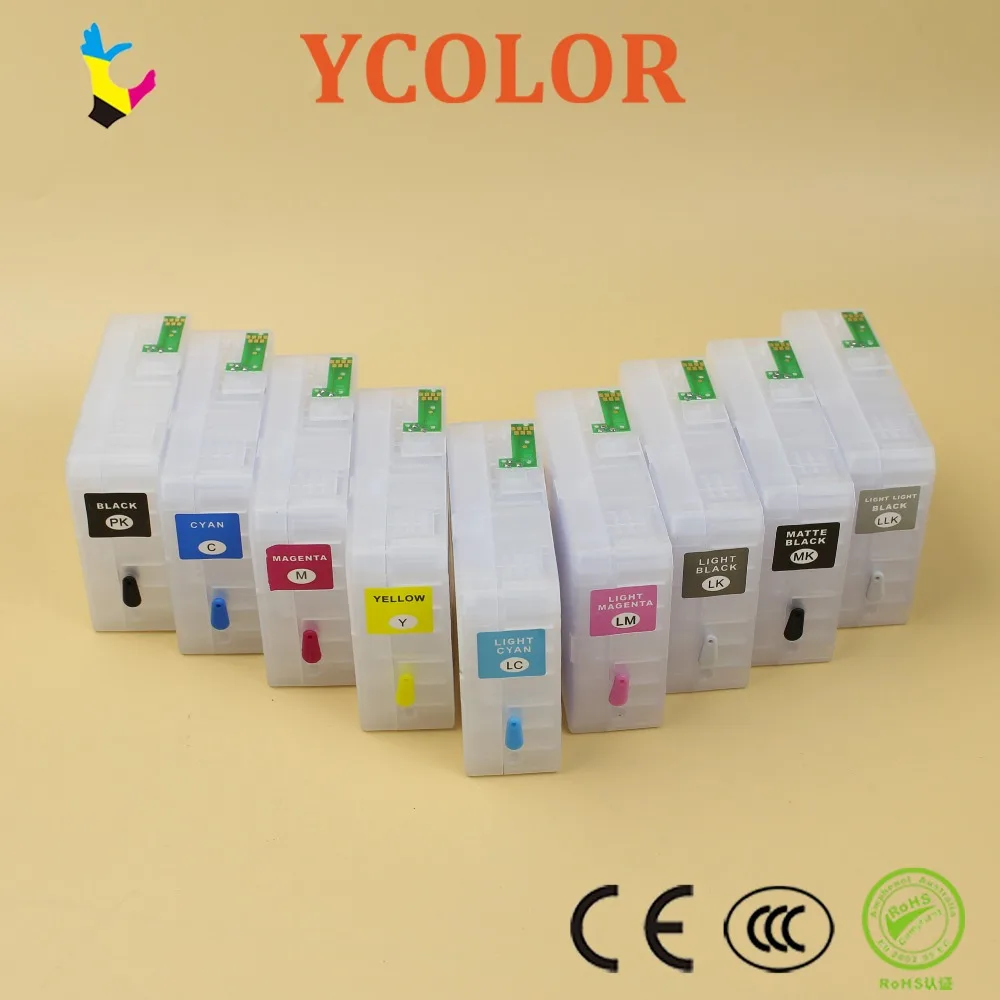 9 pieces/lot 3800 refill ink cartridge for Epson Stylus Pro3800 refillable cartridge with ARC chip sensor, need original chip
9 pieces/lot 3800 refill ink cartridge for Epson Stylus Pro3800 refillable cartridge with ARC chip sensor, need original chip