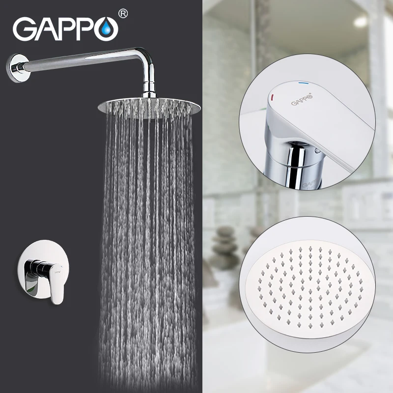 GAPPO Wall bathroom shower faucet set brass rainfall shower faucet chrome bathtub faucet tap waterfall head Bath Shower GA7101
GAPPO Wall bathroom shower faucet set brass rainfall shower faucet chrome bathtub faucet tap waterfall head Bath Shower GA7101