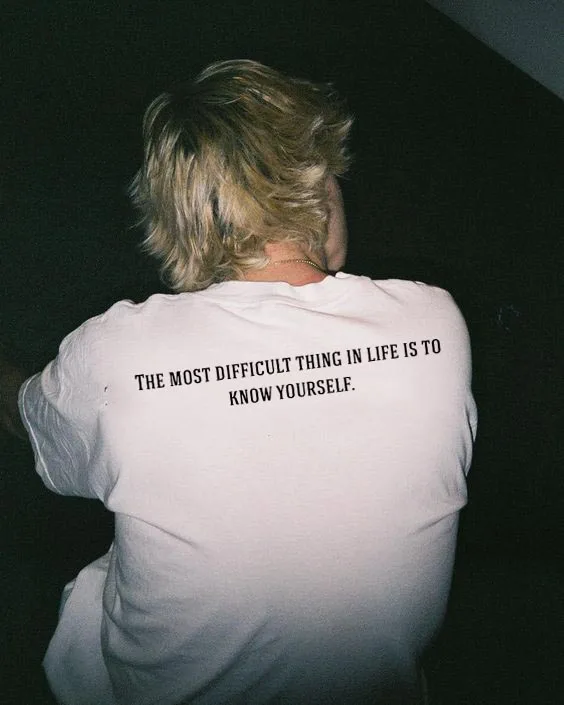 The Most Difficult Thing In Life Is To Know Yourself Quotes Tee Man Summer Fahsion Tumblr Grunge White Tshirt
The Most Difficult Thing In Life Is To Know Yourself Quotes Tee Man Summer Fahsion Tumblr Grunge White Tshirt