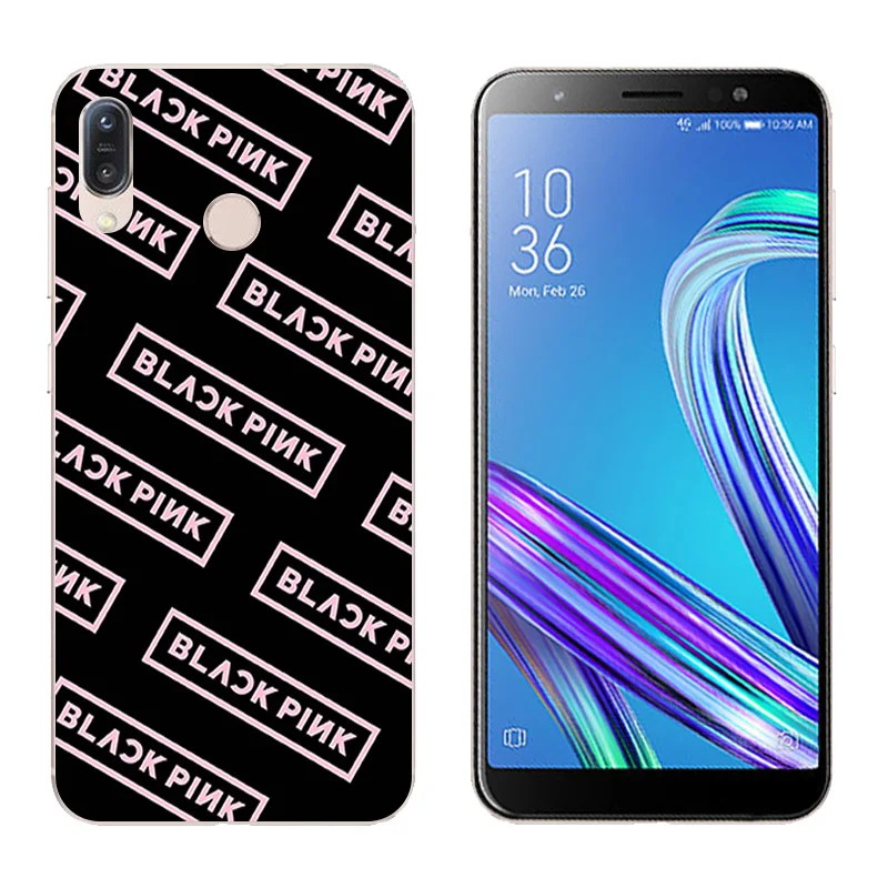 Для Asus Zenfone Max M1 ZB555KL мягкий чехол для телефона из ТПУ с принтом черных букв 5 дюймов