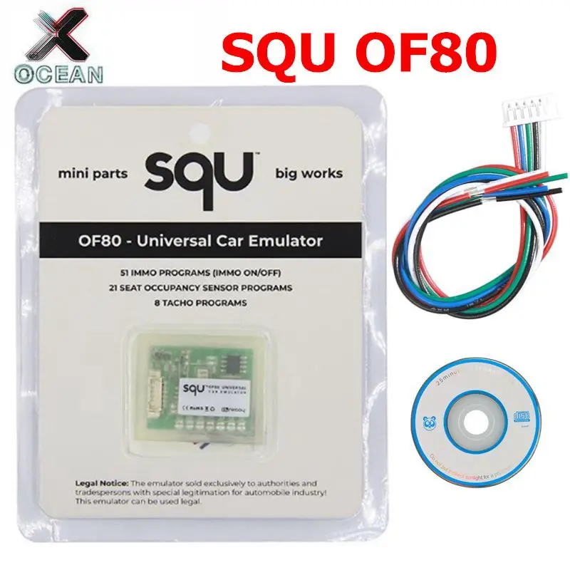 SQU OF80 Universal immo emulator support Seat accupancy sensor/IMMO/Tacho Programs Mini Parts Big Works Universal Emulator
SQU OF80 Universal immo emulator support Seat accupancy sensor/IMMO/Tacho Programs Mini Parts Big Works Universal Emulator