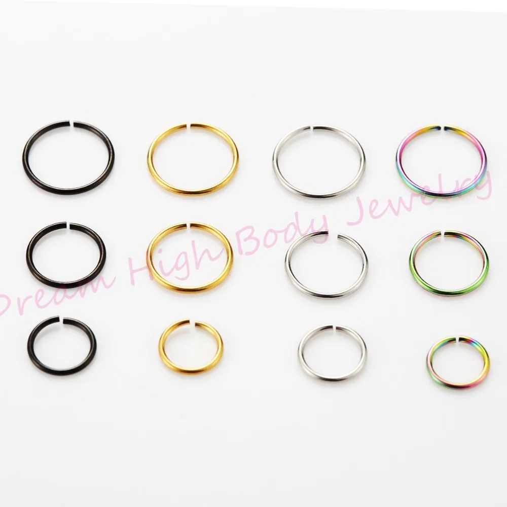 Hoop Nose Fake Ear Earring Rings 22G 8mm Popular Body Piercing Jewelry For Women Girl 200pcs/lot Wholesale Mix Color Steel
Hoop Nose Fake Ear Earring Rings 22G 8mm Popular Body Piercing Jewelry For Women Girl 200pcs/lot Wholesale Mix Color Steel