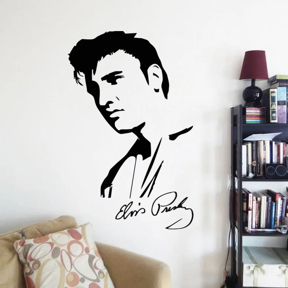 Removable Portrait Famous Elvis Presley Face Signature Vinyl Decal Art Wall Sticker Home Decoration Wallapper House Decor NY-339
Removable Portrait Famous Elvis Presley Face Signature Vinyl Decal Art Wall Sticker Home Decoration Wallapper House Decor NY-339