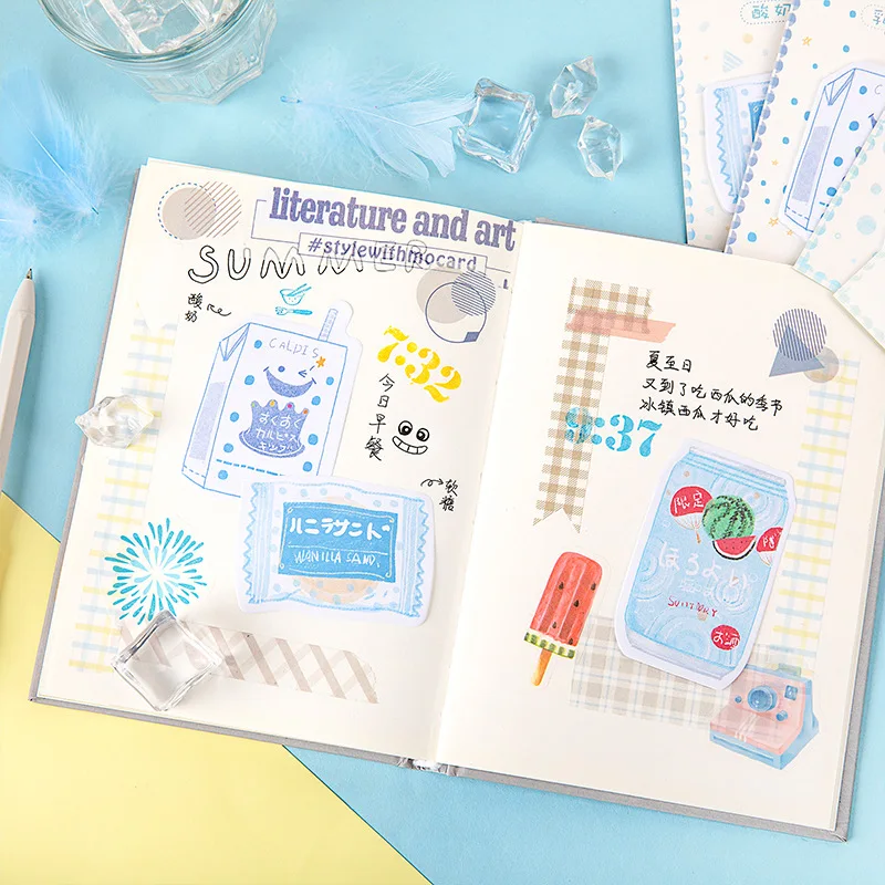 

Kawaii Канцелярские товары синие закуски серия блокнот для записей бумажные стикеры для заметок для школы офиса записей милые Канцтовары