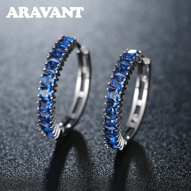 Silver Color Hoop Earrings With AAA Zircon Crystal Ear Ring For Women Fashion Jewelry Gifts
Silver Color Hoop Earrings With AAA Zircon Crystal Ear Ring For Women Fashion Jewelry Gifts