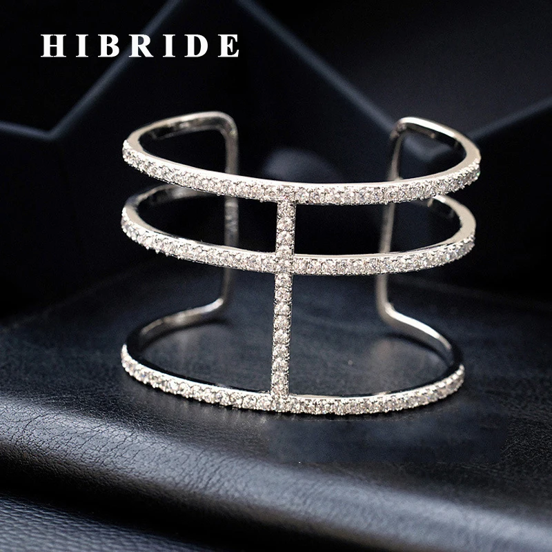 HIBRIDE 16CM Adjustable Open Bangles&Bracelets Women Micro Cubic Zirconia Pave Pulseiras The Middle East Market B-85
HIBRIDE 16CM Adjustable Open Bangles&Bracelets Women Micro Cubic Zirconia Pave Pulseiras The Middle East Market B-85