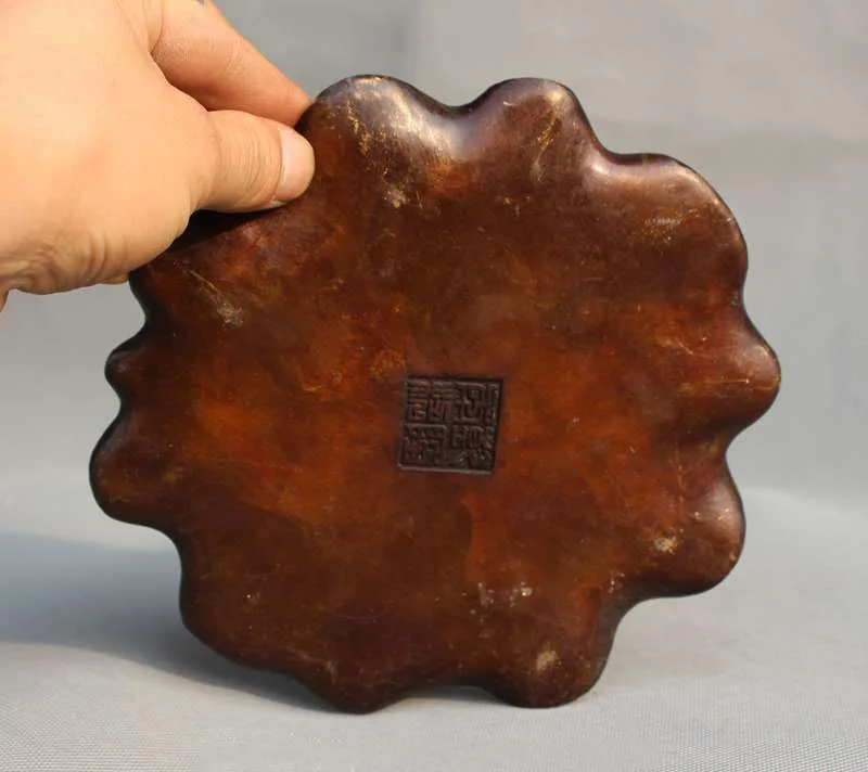 Crafts statue old chinese fengshui bronze frog bufo Lotus leaves lucky statue plate Pen wash
Crafts statue old chinese fengshui bronze frog bufo Lotus leaves lucky statue plate Pen wash