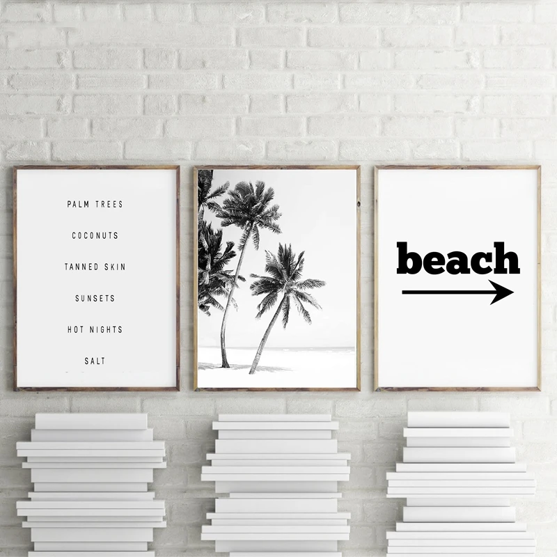 Beach Art Decor Print Black and White Palm Trees Canvas Painting Beach Landscape Poster Wall Picture Living Room Home Decor
Beach Art Decor Print Black and White Palm Trees Canvas Painting Beach Landscape Poster Wall Picture Living Room Home Decor