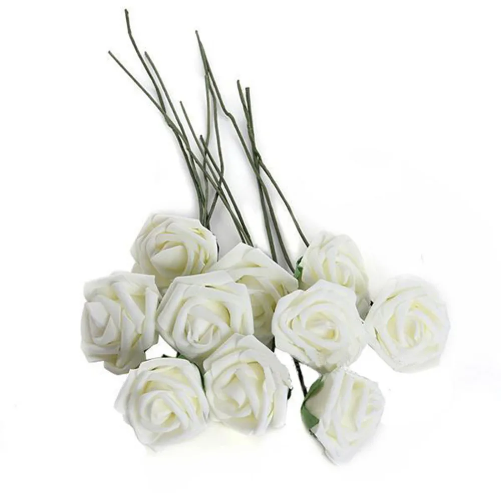 10Pcs/lot 7cm Head PE Rose Foam Flower Bouquet Creamy White Artificial Rose Flowers decoracion para bodas
10Pcs/lot 7cm Head PE Rose Foam Flower Bouquet Creamy White Artificial Rose Flowers decoracion para bodas