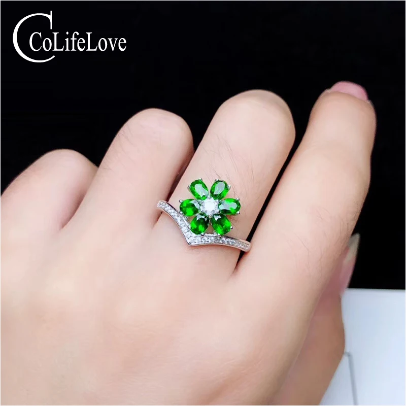 CoLife Jewelry 925 Silver Chrome Diopside Ring 6 Pieces Natural Diopside Ring Fashion Silver Flower Ring with Gemstones
CoLife Jewelry 925 Silver Chrome Diopside Ring 6 Pieces Natural Diopside Ring Fashion Silver Flower Ring with Gemstones
