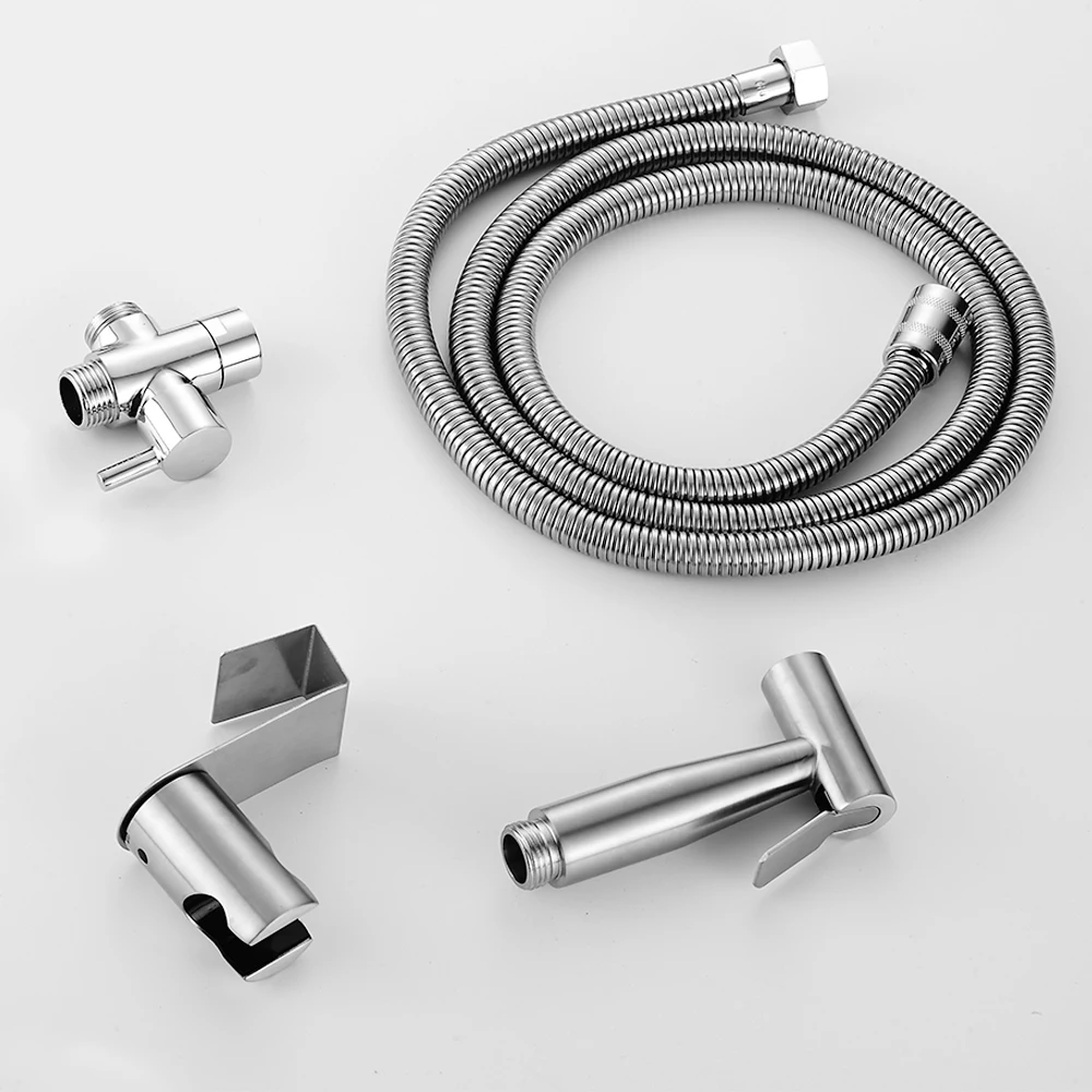 Handheld Bidet Spray Shower Set Toilet Sprayer Douche kit Bidet Faucet 304 Stainless Steel
Handheld Bidet Spray Shower Set Toilet Sprayer Douche kit Bidet Faucet 304 Stainless Steel