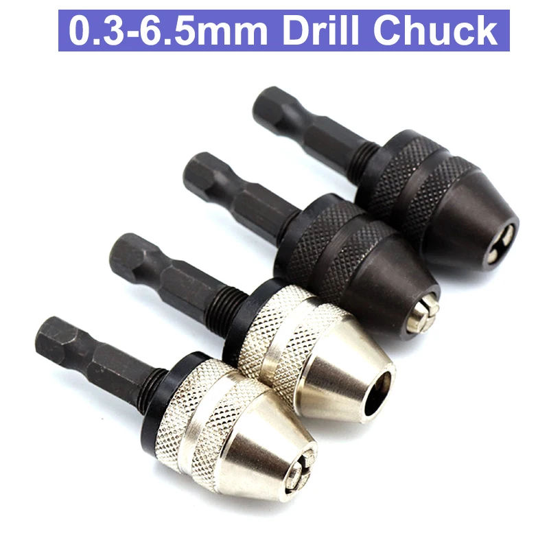 URANN 0.3-6.5mm Multi Keyless Drill Chuck Screwdriver Impact Driver Adapter 1/4 '' Hex Shank Drill Bit Collet Tool Sliver Black
URANN 0.3-6.5mm Multi Keyless Drill Chuck Screwdriver Impact Driver Adapter 1/4 '' Hex Shank Drill Bit Collet Tool Sliver Black