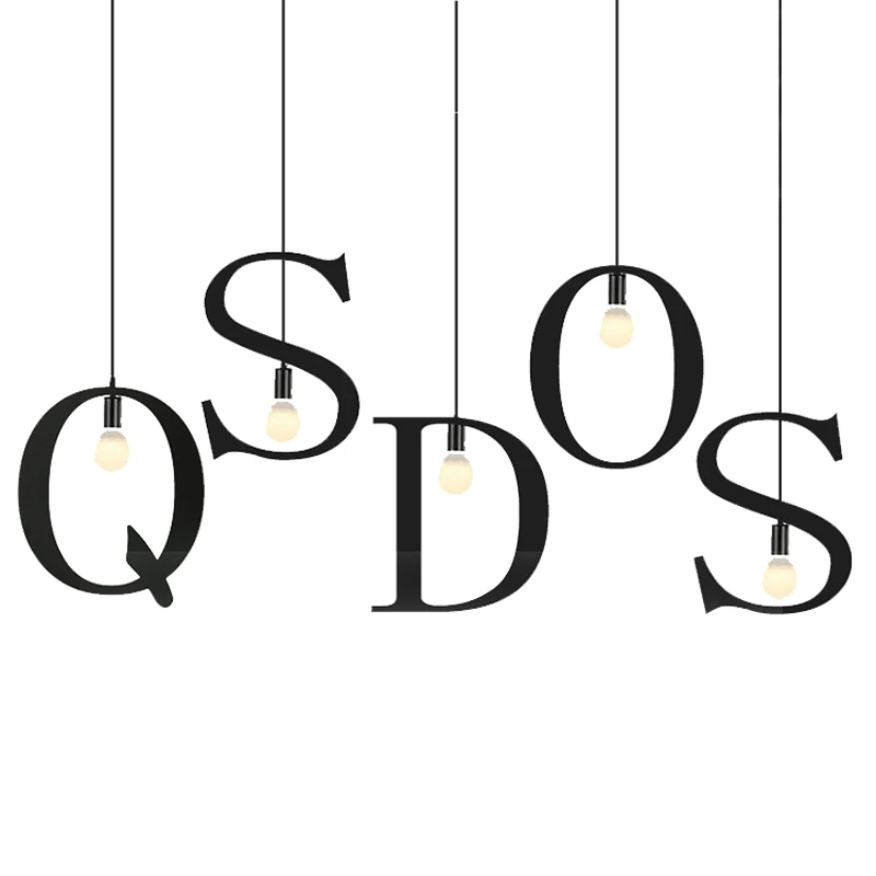 DIY Letter Pendant Light Nordic Iron Vintage Hanging Suspension Customsized Bar Cafe Living Room Led lamp Bedroom Decor Loft
DIY Letter Pendant Light Nordic Iron Vintage Hanging Suspension Customsized Bar Cafe Living Room Led lamp Bedroom Decor Loft