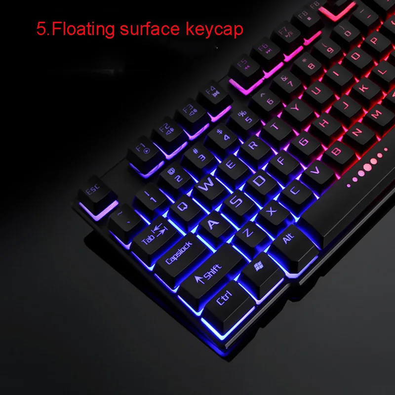 Горячая продажа английская подсветка игровая клавиатура Проводная Teclado Gamer