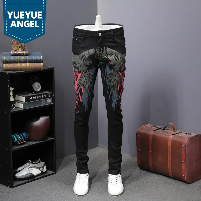 Black Print Slim Fit Straight Jeans Men Fashion Zipper Hip Hop Denim Trousers Club Pantalon Homme Top Quality Party Jeans
Black Print Slim Fit Straight Jeans Men Fashion Zipper Hip Hop Denim Trousers Club Pantalon Homme Top Quality Party Jeans