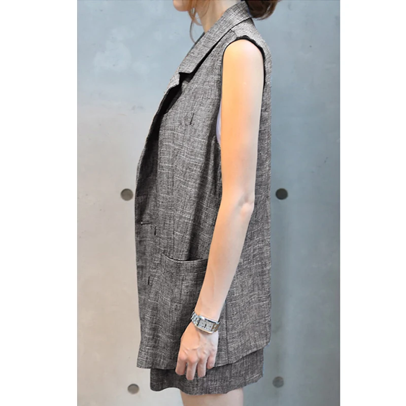 Bella philosophy Elegant Slim women Cotton Linen Blazer Vest sleeveless office lady waistcoat two piece set top and shorts
Bella philosophy Elegant Slim women Cotton Linen Blazer Vest sleeveless office lady waistcoat two piece set top and shorts