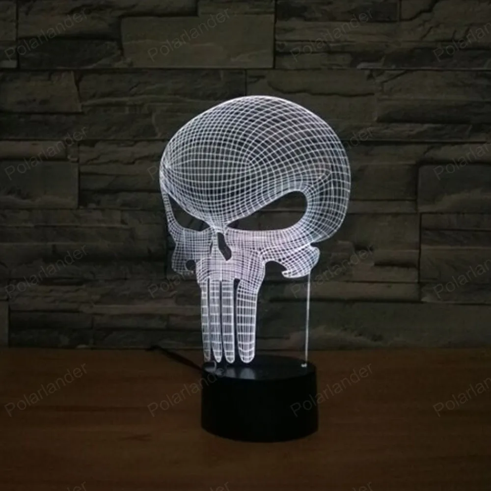 Novelty Lighting 3D Light USB Creative Acrylic Colorful Gradient Skull LED Desk Table Lamp House decoration
Novelty Lighting 3D Light USB Creative Acrylic Colorful Gradient Skull LED Desk Table Lamp House decoration