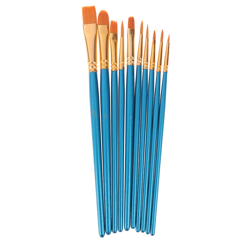 10Pcs Artist Paint Brush Set Nylon Hair Watercolor Acrylic Oil Painting Brushes Drawing Art Supplie
10Pcs Artist Paint Brush Set Nylon Hair Watercolor Acrylic Oil Painting Brushes Drawing Art Supplie