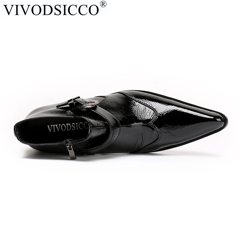 VIVODSICCO Роскошные модные модельные вечерние мужские туфли Мужские из натуральной