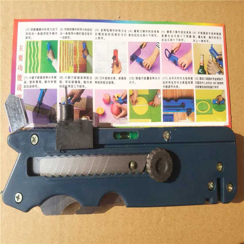 190mm Glass Diamond Cutter Tile Plastic Cutting Knife Opener Multi-functional Punching Tool Blade Sharpener DIY Mirror Repairing
190mm Glass Diamond Cutter Tile Plastic Cutting Knife Opener Multi-functional Punching Tool Blade Sharpener DIY Mirror Repairing