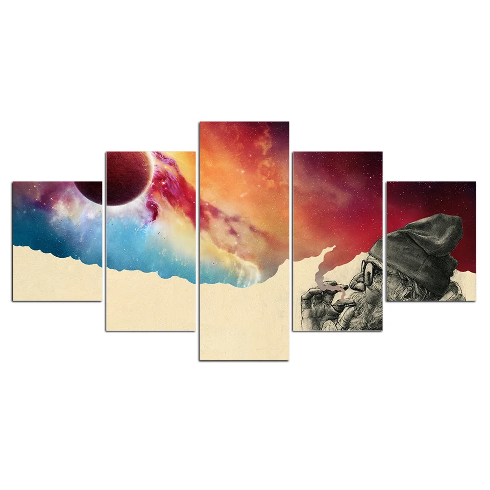 Artsailing 5 Piece Canvas Printed Art Smoke and Wonder Canvas Old Beard Man Canvas Prints Vintage Wall Pictures for Living Room
Artsailing 5 Piece Canvas Printed Art Smoke and Wonder Canvas Old Beard Man Canvas Prints Vintage Wall Pictures for Living Room