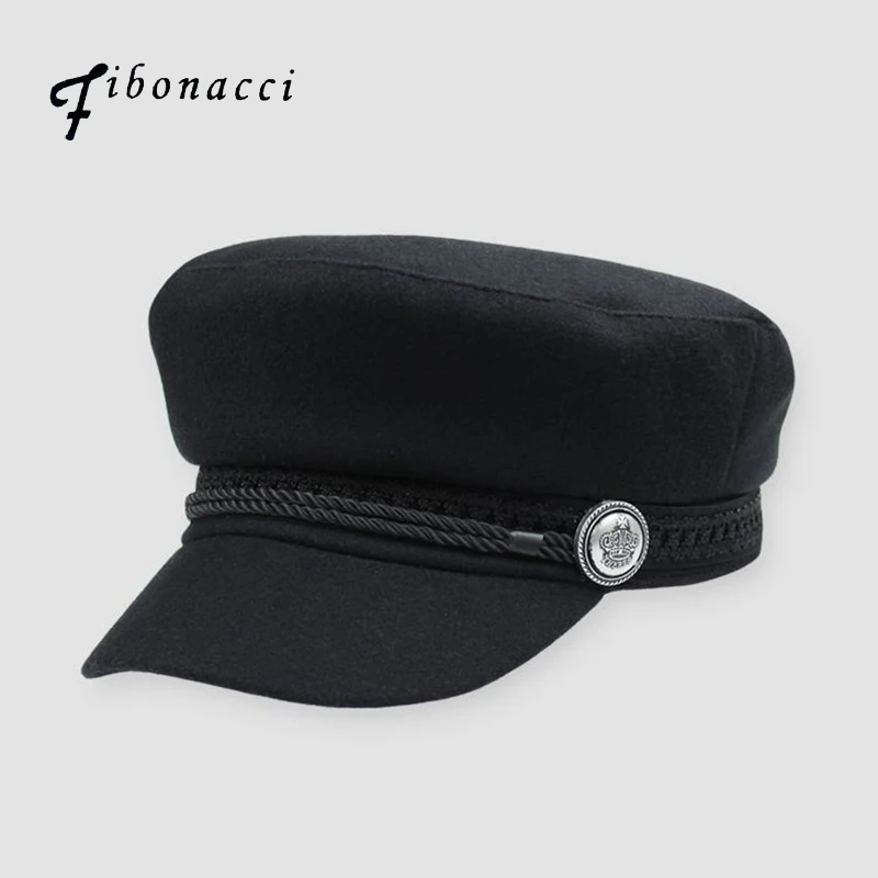 Модная женская и мужская военная шапка Fibonacci осенне-зимние матросские шапки