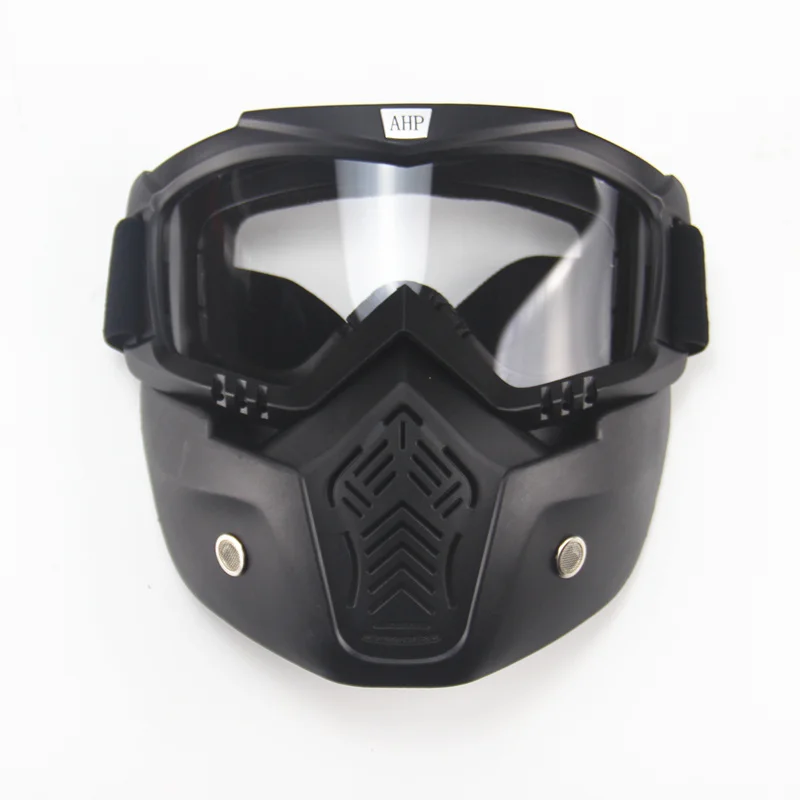 Винтажная мотоциклетная маска на шлем AHP в стиле ретро съемные очки с фильтром