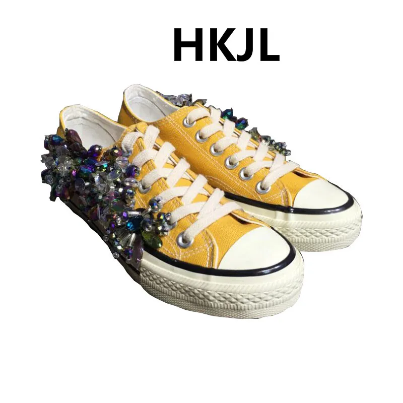 HKJL tide/брендовая Повседневная джинсовая женская обувь оранжевого цвета на плоской подошве с круглым носком и стразами
HKJL tide/брендовая Повседневная джинсовая женская обувь оранжевого цвета на плоской подошве с круглым носком и стразами