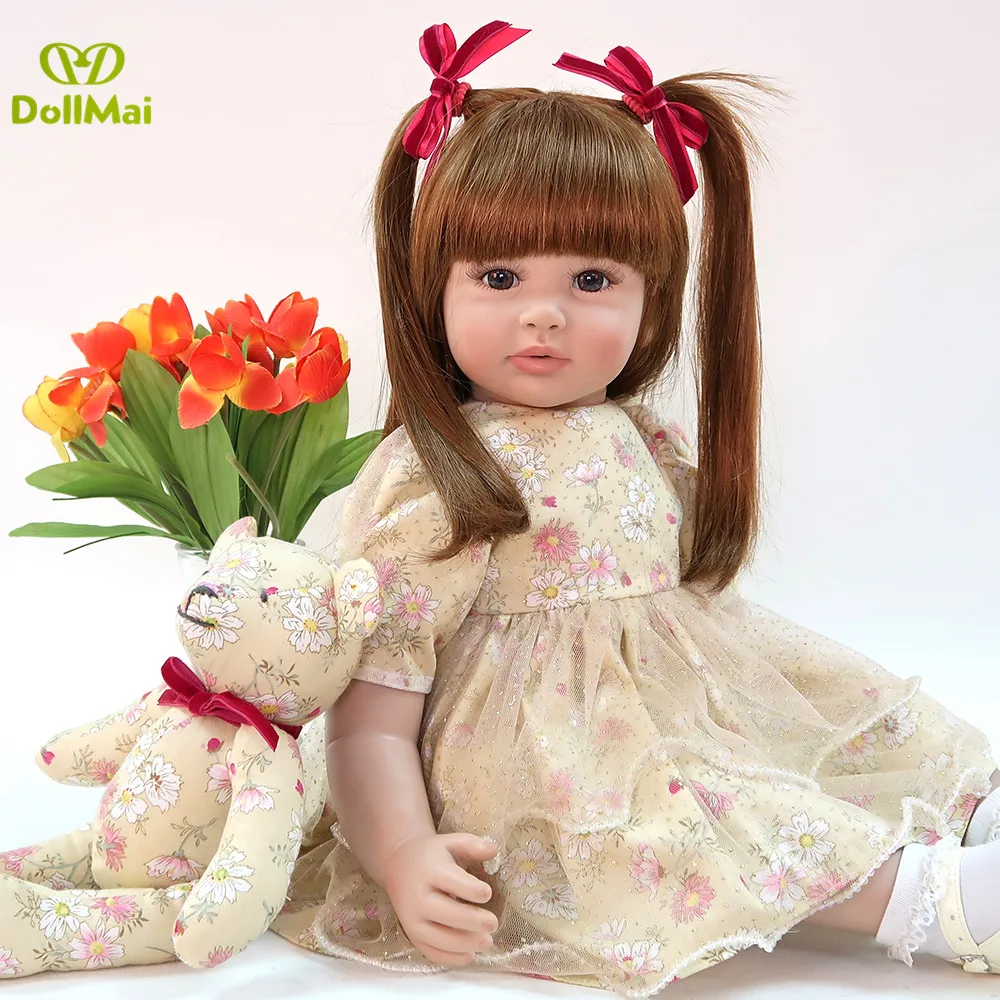 60CM large size bebe doll reborn baby doll vinyl Silicone adorable reborn toddler Bonecas Victoria girl princess doll gifts
60CM large size bebe doll reborn baby doll vinyl Silicone adorable reborn toddler Bonecas Victoria girl princess doll gifts