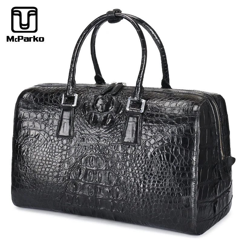 McParko роскошная дорожная сумка мужская для багажа из натуральной кожи крокодила