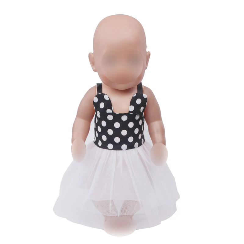 Doll clothes polka dot black dress fit 43 cm baby doll and 18 inch Girl dolls clothing accessories f574
Doll clothes polka dot black dress fit 43 cm baby doll and 18 inch Girl dolls clothing accessories f574