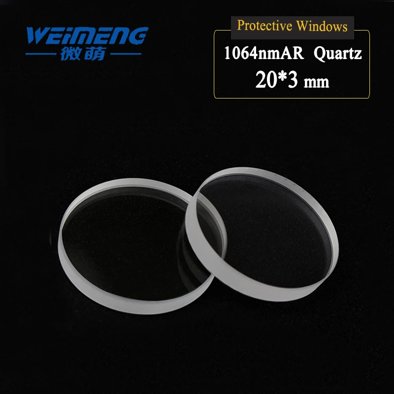 Weimeng Laser protective windows 20*3mm 1064nm AR circular quartz optical glasss for laser cutting welding engraving machine
Weimeng Laser protective windows 20*3mm 1064nm AR circular quartz optical glasss for laser cutting welding engraving machine