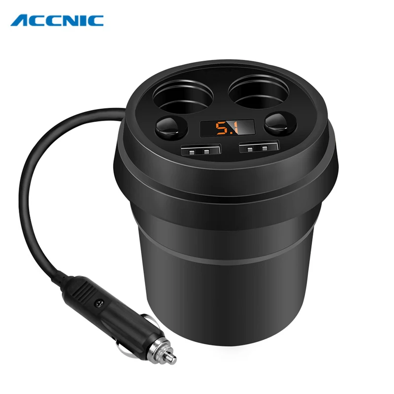 Car Charger 2 USB DC/5V 3.1A Cup Power Socket Adapter Cigarette Lighter Splitter Mobile Phone Chargers With Voltage LED Display
Car Charger 2 USB DC/5V 3.1A Cup Power Socket Adapter Cigarette Lighter Splitter Mobile Phone Chargers With Voltage LED Display