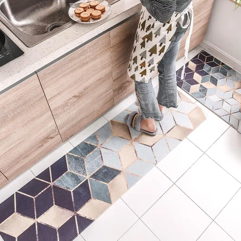Nordic Metal Wind PU Leather Kitchen Floor Mats Oil-Proof Waterproof Long Strip non-slip Foot Mats door Mat Home stripe Carpet
Nordic Metal Wind PU Leather Kitchen Floor Mats Oil-Proof Waterproof Long Strip non-slip Foot Mats door Mat Home stripe Carpet