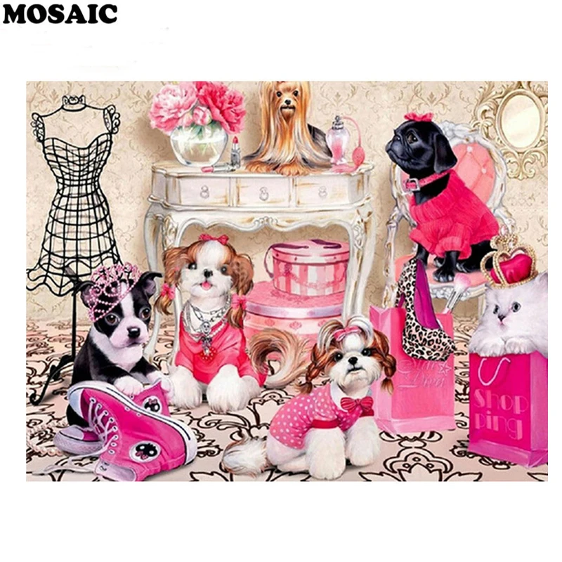 Алмазная 5D Вышивка «сделай сам», алмазная живопись, собака, принцесса, Алмазная мозаика, рождественский подарок, алмазная картина, рисунки 
Алмазная 5D Вышивка «сделай сам», алмазная живопись, собака, принцесса, Алмазная мозаика, рождественский подарок, алмазная картина, рисунки