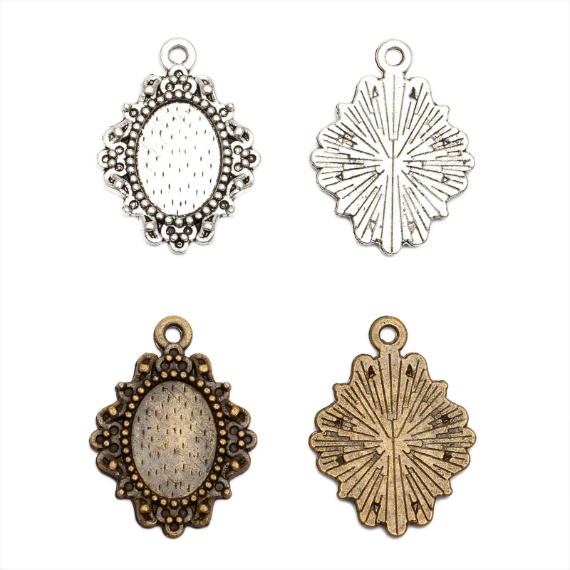 20pcs Antique Bronze Plated Pendant Blank Bases Cabochon Base Pendant Setting for 10x14mm Cabochon Cameo DIY Necklace
20pcs Antique Bronze Plated Pendant Blank Bases Cabochon Base Pendant Setting for 10x14mm Cabochon Cameo DIY Necklace