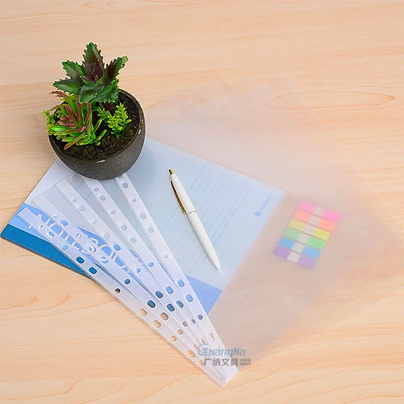 100Pcs/Lot A4 Clear Plastic Punched Pockets Folders Filing Thin 11Holes Loose Leaf Documents Sheet Protectors
100Pcs/Lot A4 Clear Plastic Punched Pockets Folders Filing Thin 11Holes Loose Leaf Documents Sheet Protectors