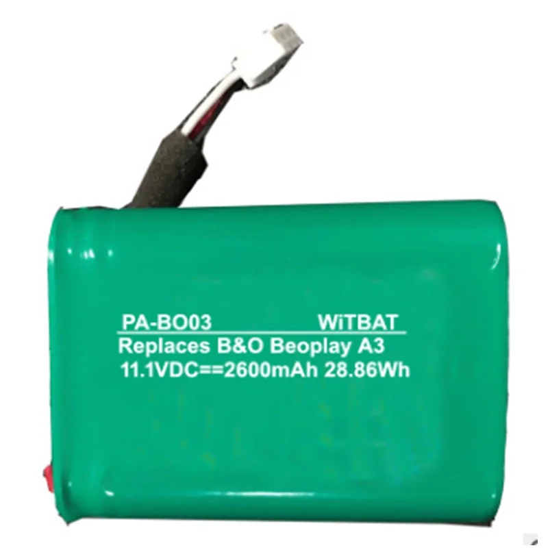 

Battery for Bang & Olufsen B&O BeoPlay A3 Player New Li-Ion Rechargeable Accumulator Pack Replacement 11.1V 2600mAh 3ICR18/65