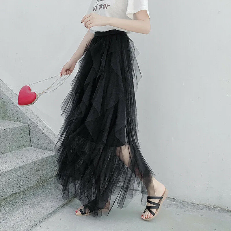 New Korean Style Spring Summer Women Pleated Skirt Elegant Tulle Skirt layered High Waist A Line Tutu Skirts for Holiday Party
New Korean Style Spring Summer Women Pleated Skirt Elegant Tulle Skirt layered High Waist A Line Tutu Skirts for Holiday Party