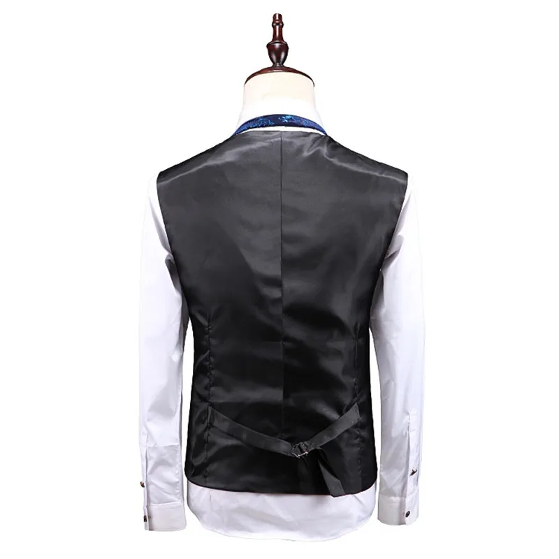 Men's business dress suit three-piece suit European and American style men's professional dress dress suit
Men's business dress suit three-piece suit European and American style men's professional dress dress suit