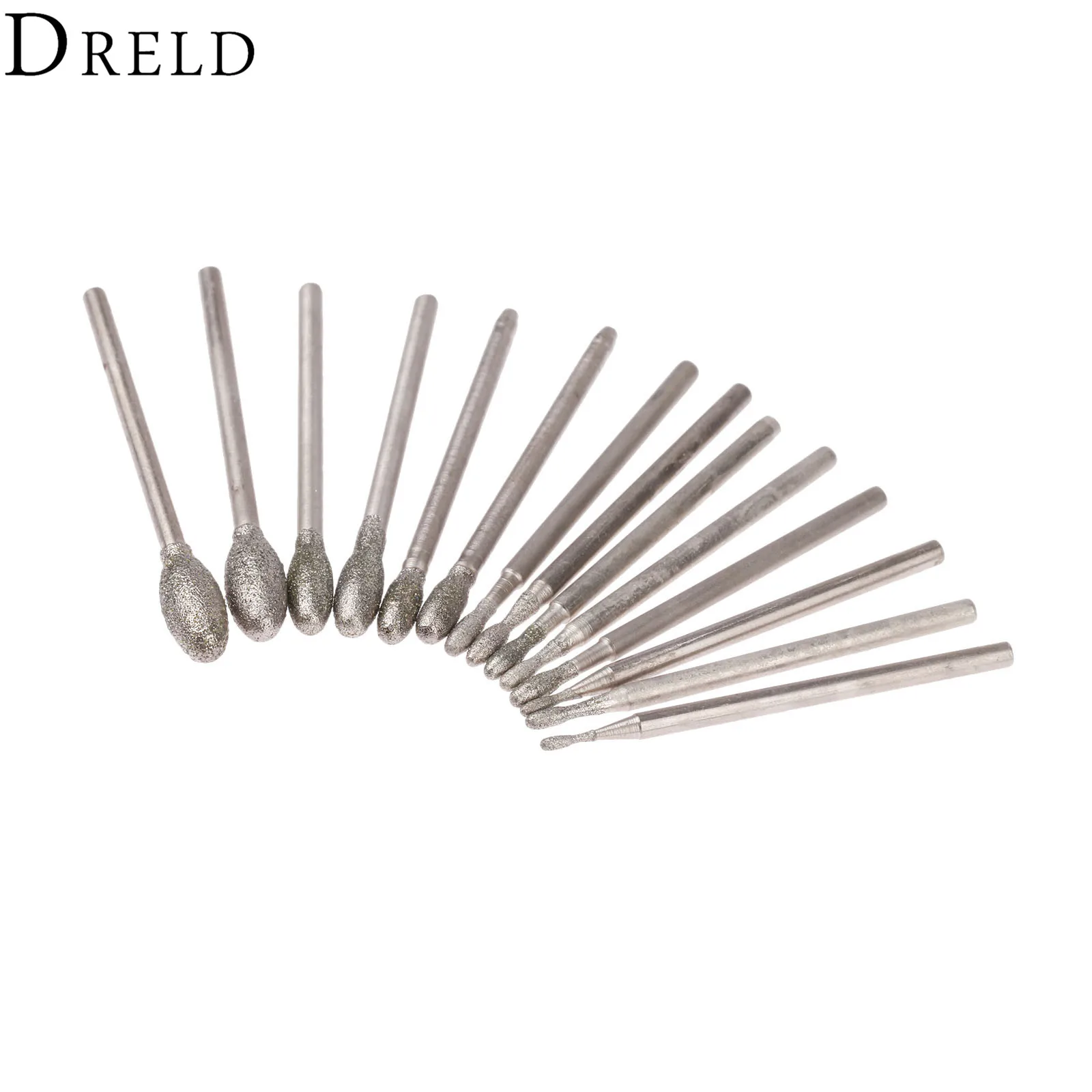 Аксессуары DRELD для Dremel 14 шт. овальная алмазная шлифовальная головка сверла