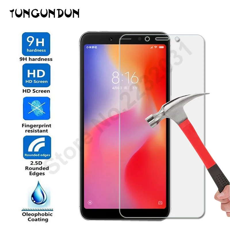 Защитное стекло для Xiaomi Redmi 6 6A Pro Пленка премиум класса Xiomi 3S 4 4X 5 8 SE Mix 2S A1