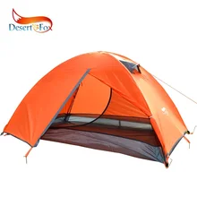 데저트 앤 폭스 배낭여행 텐트, 2 인용 더블 레이어 캠핑 텐트, 사계절 방수, 통기성 경량 휴대용 여행 텐트