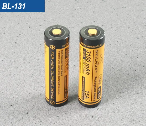 

SKILHUNT BL-131 3100mAh Continuous Discharge Current(Max) 8A 18650 Rechargeable Li-ion Battery