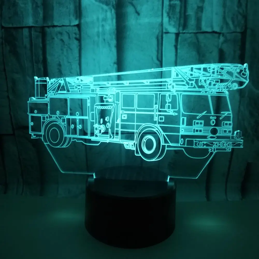7 Color Fire Truck Car 3D LED Night Light USB Fixture Bedside Table Lamp for Bedroom Decor Kids Gift
7 Color Fire Truck Car 3D LED Night Light USB Fixture Bedside Table Lamp for Bedroom Decor Kids Gift