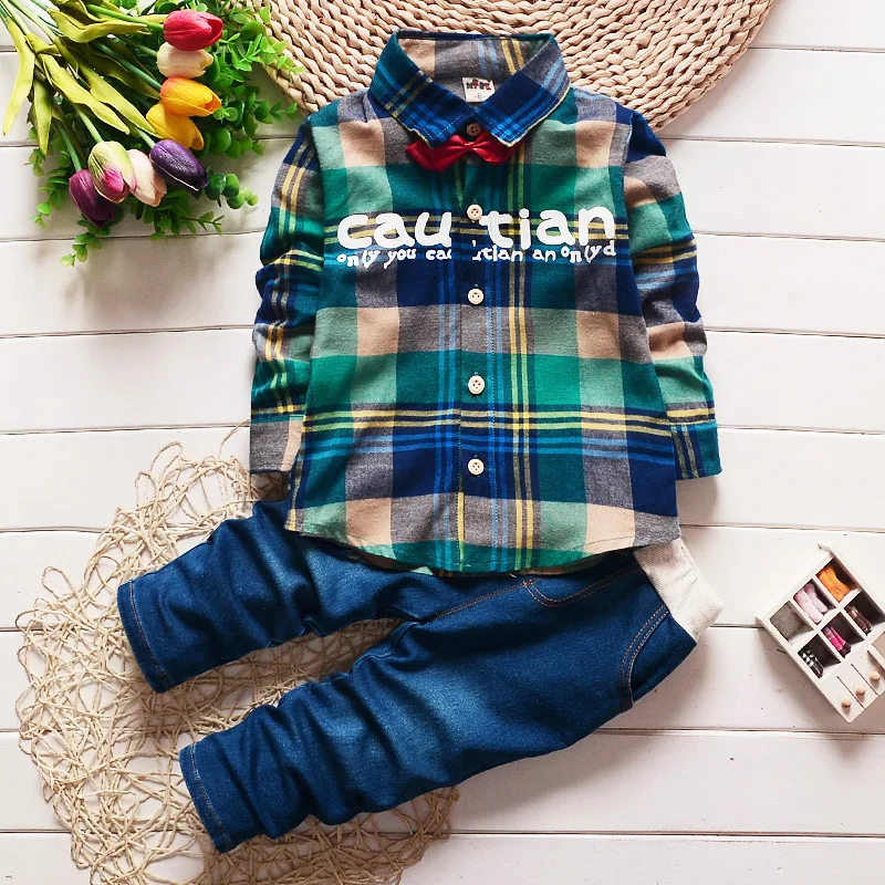 2PCS suit baby boy clothing children long-sleeved toddler boy clothing suit letter 2018 new fashion cotton fashion plaid suit
2PCS suit baby boy clothing children long-sleeved toddler boy clothing suit letter 2018 new fashion cotton fashion plaid suit