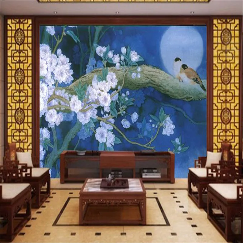 Hand-painted Photo Wallpapers 3D Chinese Style Murals Classical Flowers Birds Wall Papers Woods Painting for Living Room Walls
Hand-painted Photo Wallpapers 3D Chinese Style Murals Classical Flowers Birds Wall Papers Woods Painting for Living Room Walls
