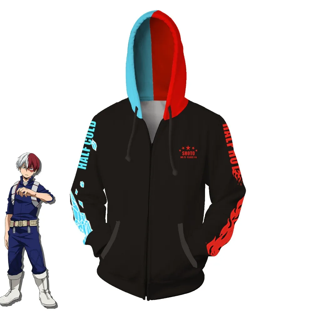 Todoroki Shoto Косплей толстовки My Hero Академия костюмы модное пальто 3D принт тонкая молния куртка с капюшоном унисекс
Todoroki Shoto Косплей толстовки My Hero Академия костюмы модное пальто 3D принт тонкая молния куртка с капюшоном унисекс