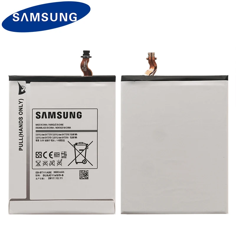 Samsung Original Tablet Battery EB-BT111ABE EB-BT115ABC For SAMSUNG T115 T116 SM-T110 SM-T111 Authentic Battery 3600mAh
Samsung Original Tablet Battery EB-BT111ABE EB-BT115ABC For SAMSUNG T115 T116 SM-T110 SM-T111 Authentic Battery 3600mAh